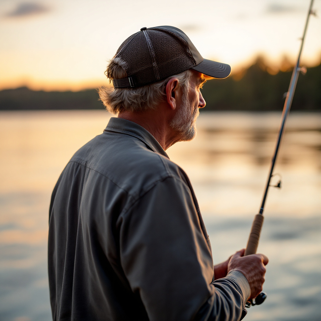 Grant Halloway fishing at a lake